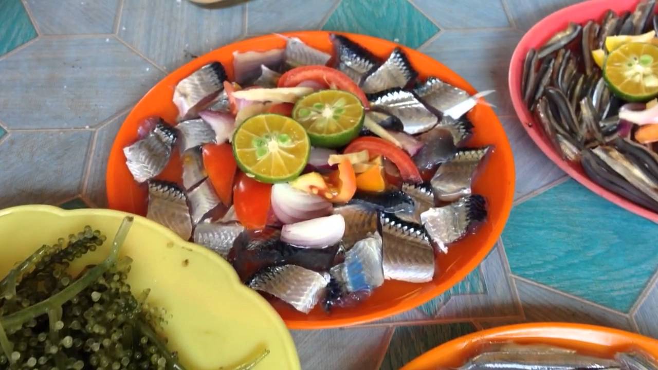 Die Philippinen im Video - Günstige Fisch- und Meeresfrüchtegerichte in Bohol auf dem Markt