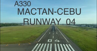 Die Philippinen im Video - Airbus A 330 Mactan Landebahn 04 - Landung von Cockpit
